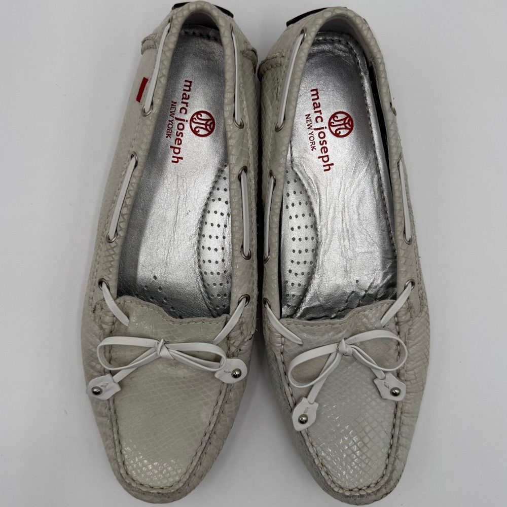 Marc Joseph New York Cypress Hill Driving Loafers Womens 8 Snake Leather Luxury‎